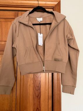 NWT - 3.1 Phillip Lim - Tan Zip-Front Cropped Hoodie